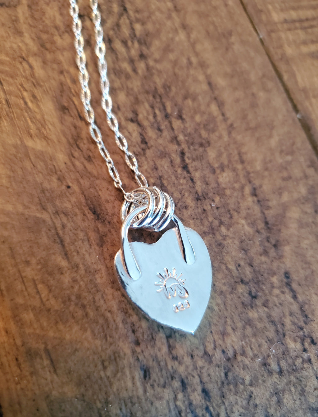 Whitewater Turquoise Baby Blue Heart Pendant Necklace in Solid Sterling Silver