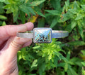 Nacozari Turquoise aka Morenci2 Turquoise w/Pyrite Cuff Bracelet in Solid Sterling Silver!