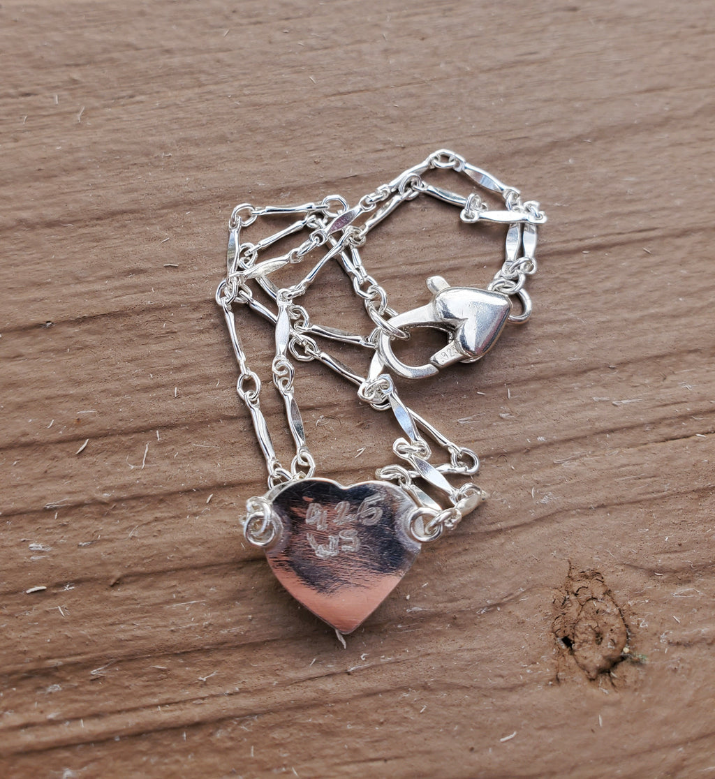 Rainbow Moonstone Heart Dainty Plume Link Bracelet in Solid Sterling Silver