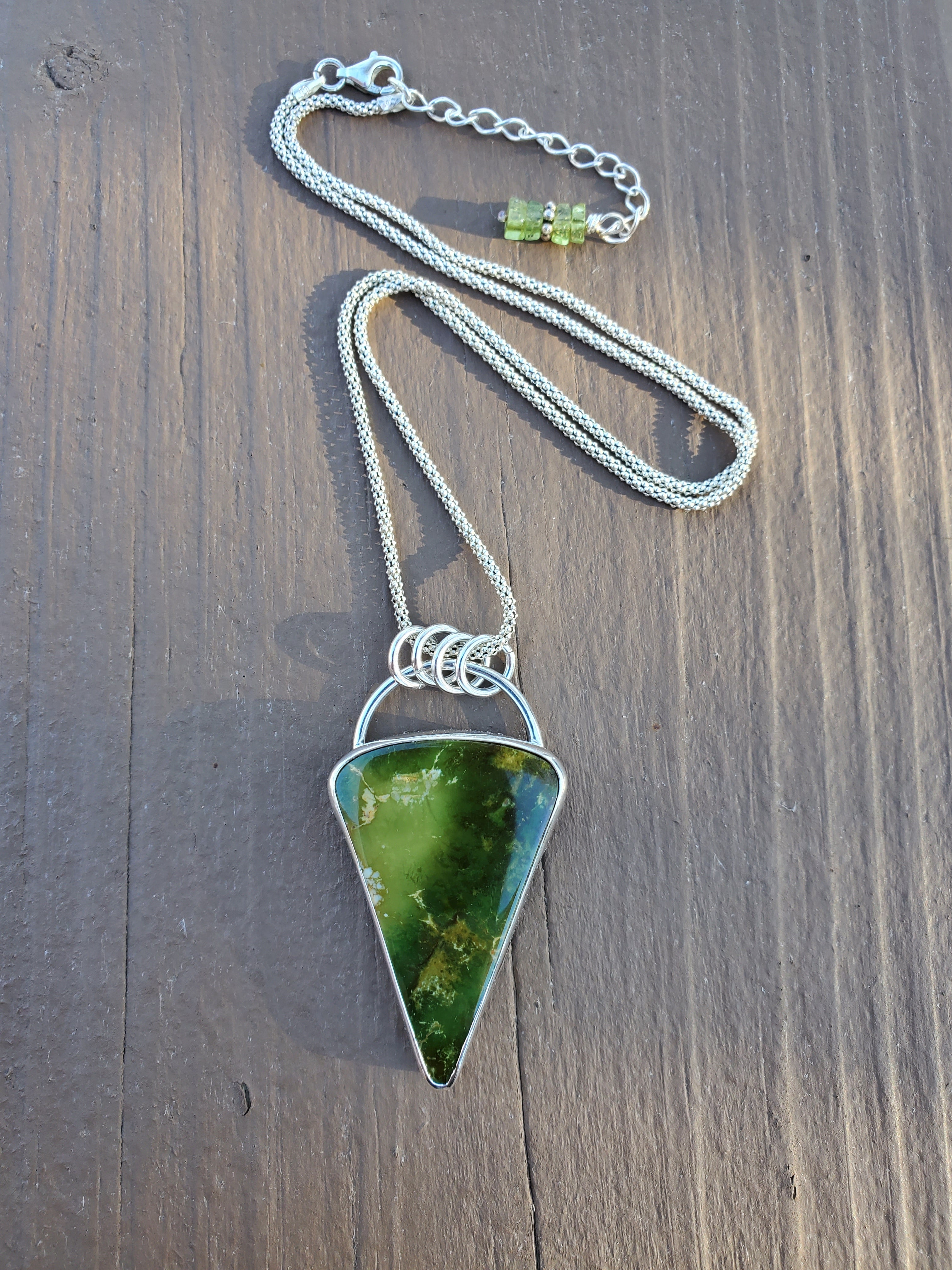 Pilot Mountain Large Statement Inverted Triangle Pendant Necklace in Solid Sterling Silver