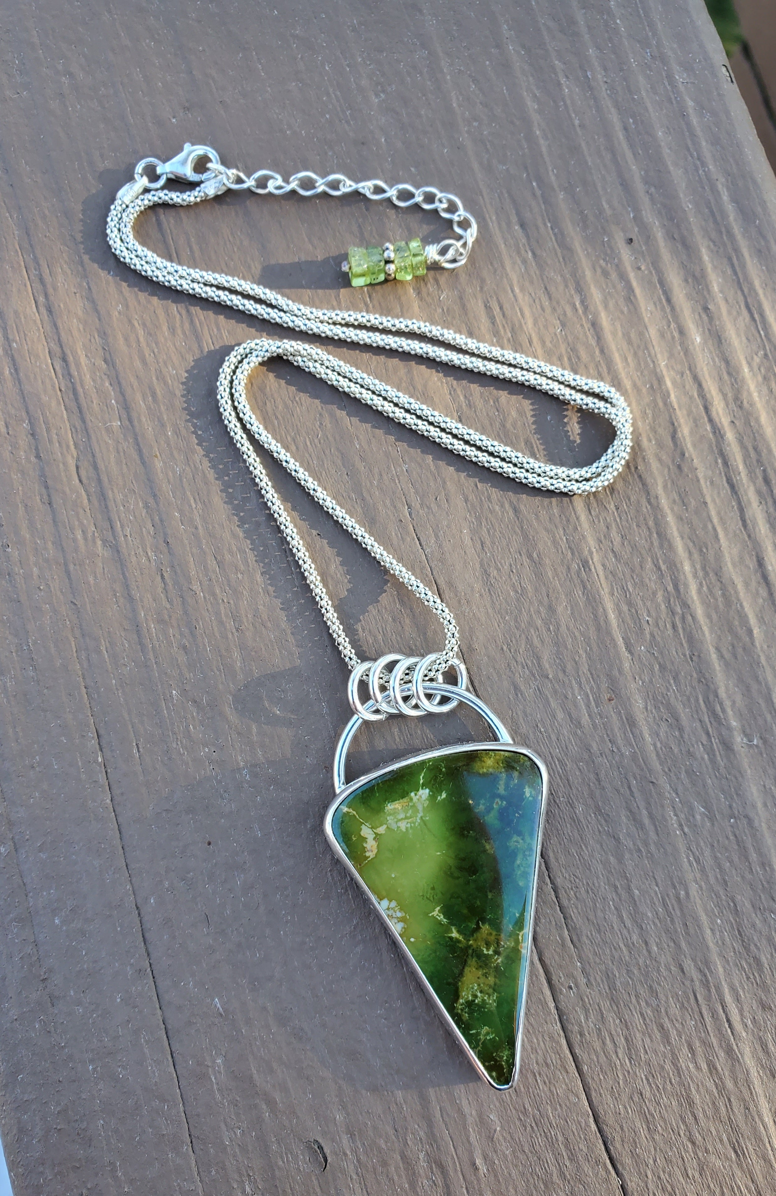 Pilot Mountain Large Statement Inverted Triangle Pendant Necklace in Solid Sterling Silver