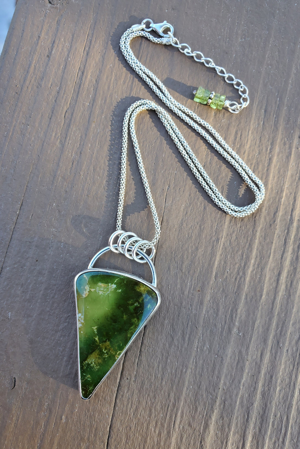 Pilot Mountain Large Statement Inverted Triangle Pendant Necklace in Solid Sterling Silver