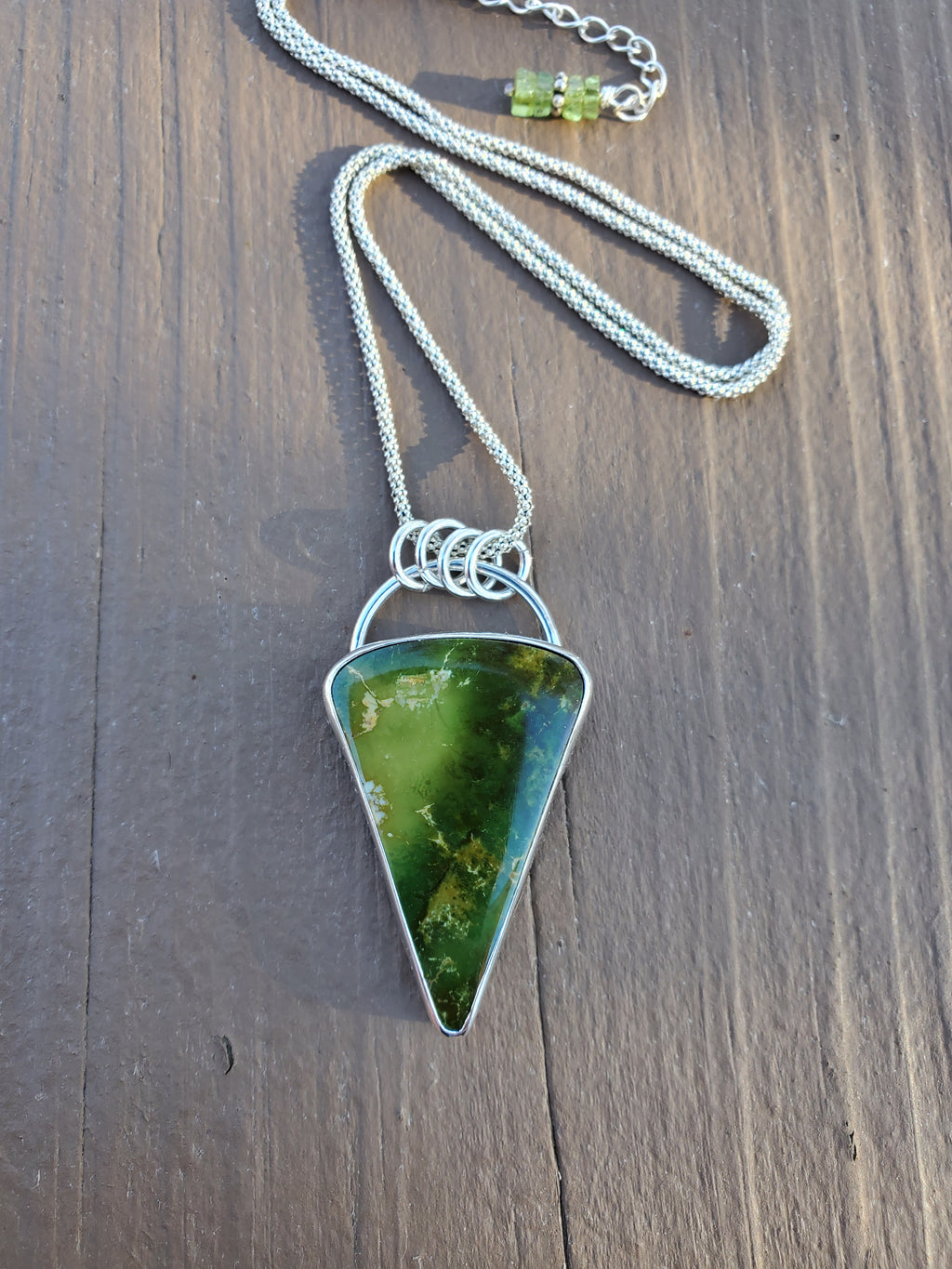 Pilot Mountain Large Statement Inverted Triangle Pendant Necklace in Solid Sterling Silver