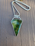 Pilot Mountain Large Statement Inverted Triangle Pendant Necklace in Solid Sterling Silver