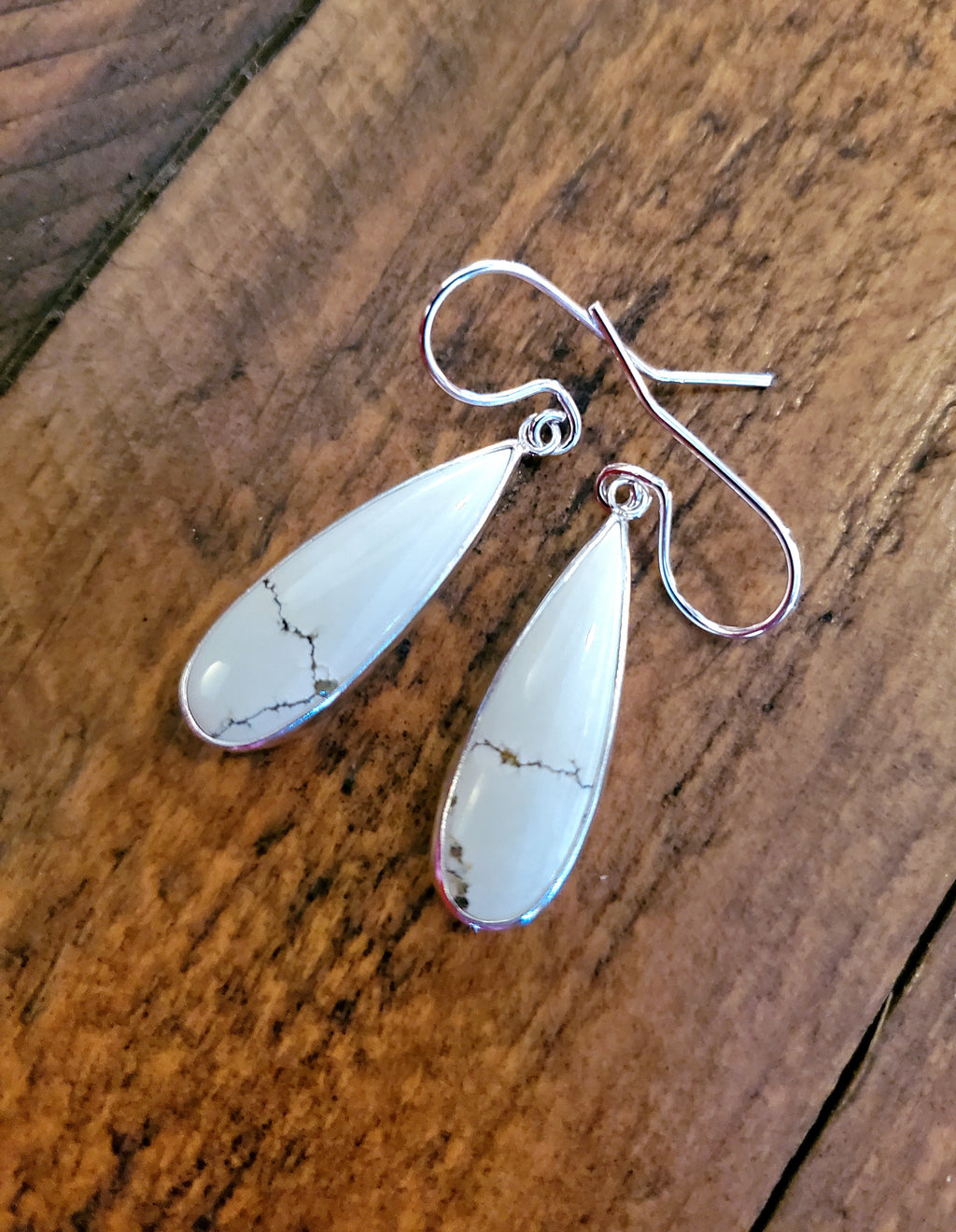 Ivory Creek Variscite Teardrop Dangle Earrings in Solid Sterling Silver