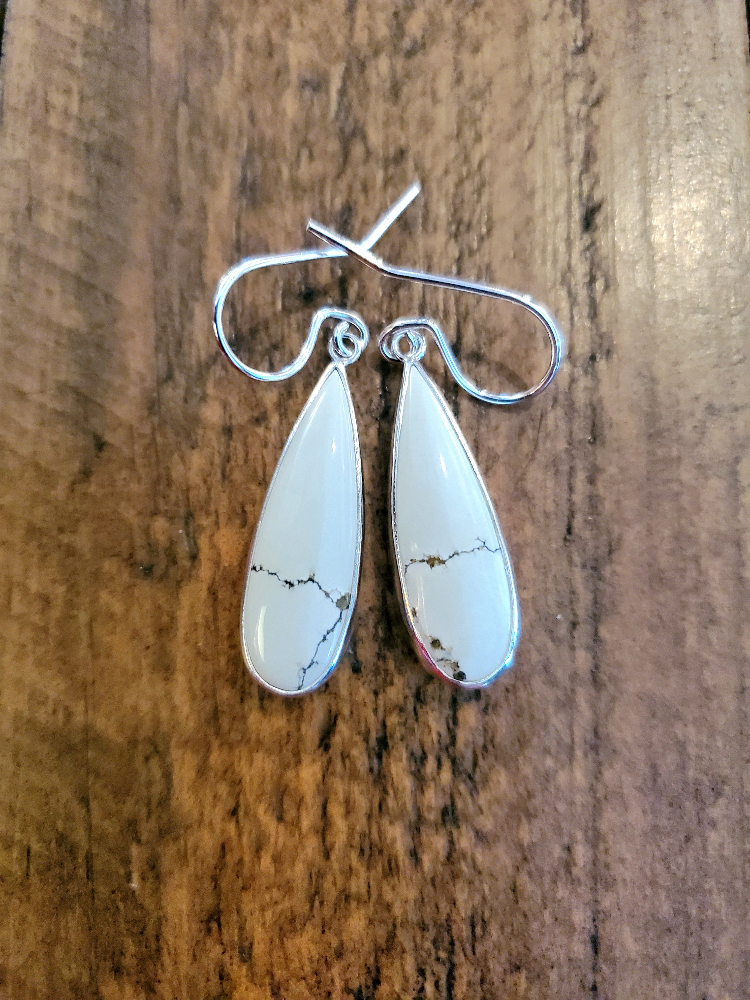 Ivory Creek Variscite Teardrop Dangle Earrings in Solid Sterling Silver