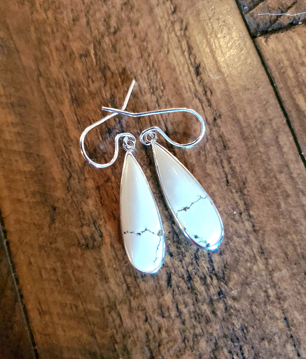 Ivory Creek Variscite Teardrop Dangle Earrings in Solid Sterling Silver