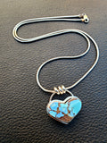 Golden Hills Large Chubby Heart Pendant Necklace in Solid Sterling Silver