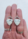 Ivory Creek Variscite Inverted Triangle Dangle Drop Earrings In Solid Sterling Silver