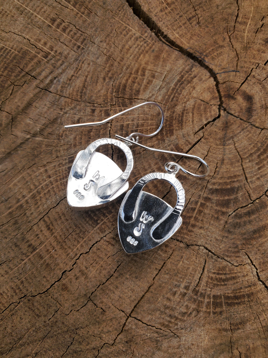 Ivory Creek Variscite Inverted Triangle Dangle Drop Earrings In Solid Sterling Silver