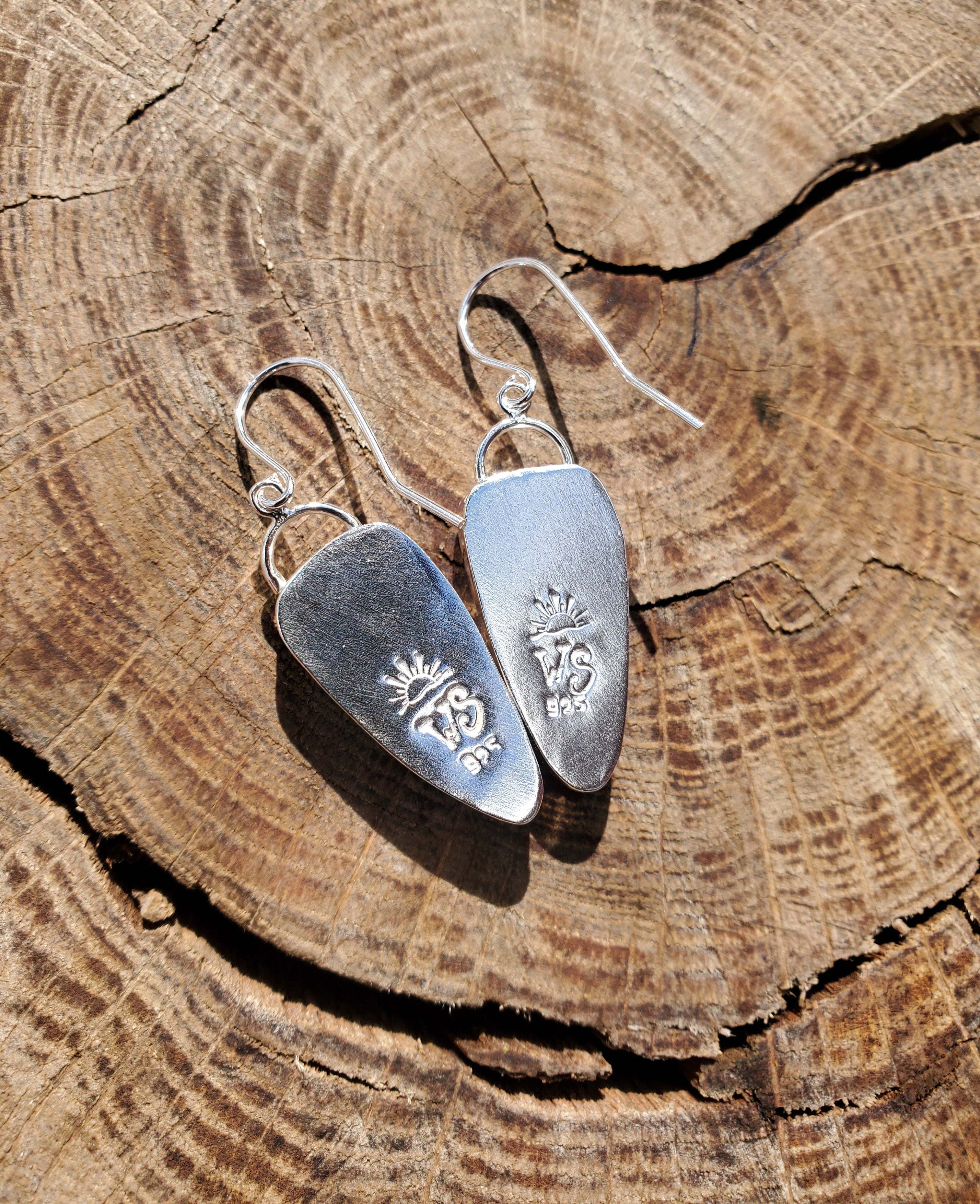 Gobi Desert Turquoise Dangle Drop Earrings in Solid Sterling Silver