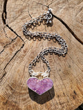 STUNNING Phosphosiderite Heart Pendant in Solid Sterling Silver