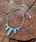 Australian Opal Statement Necklace in Solid Sterling Silver