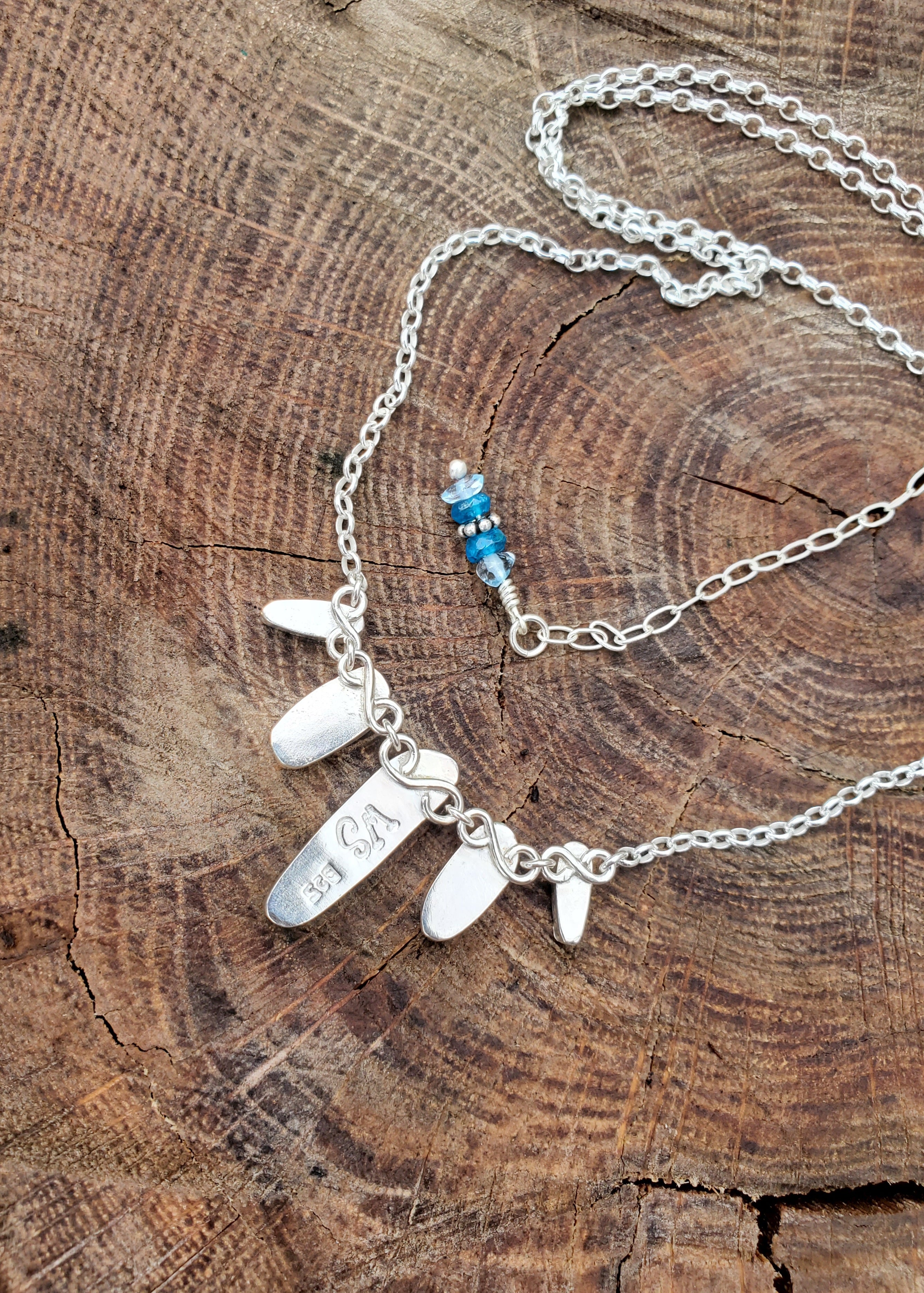 Australian Opal Statement Necklace in Solid Sterling Silver