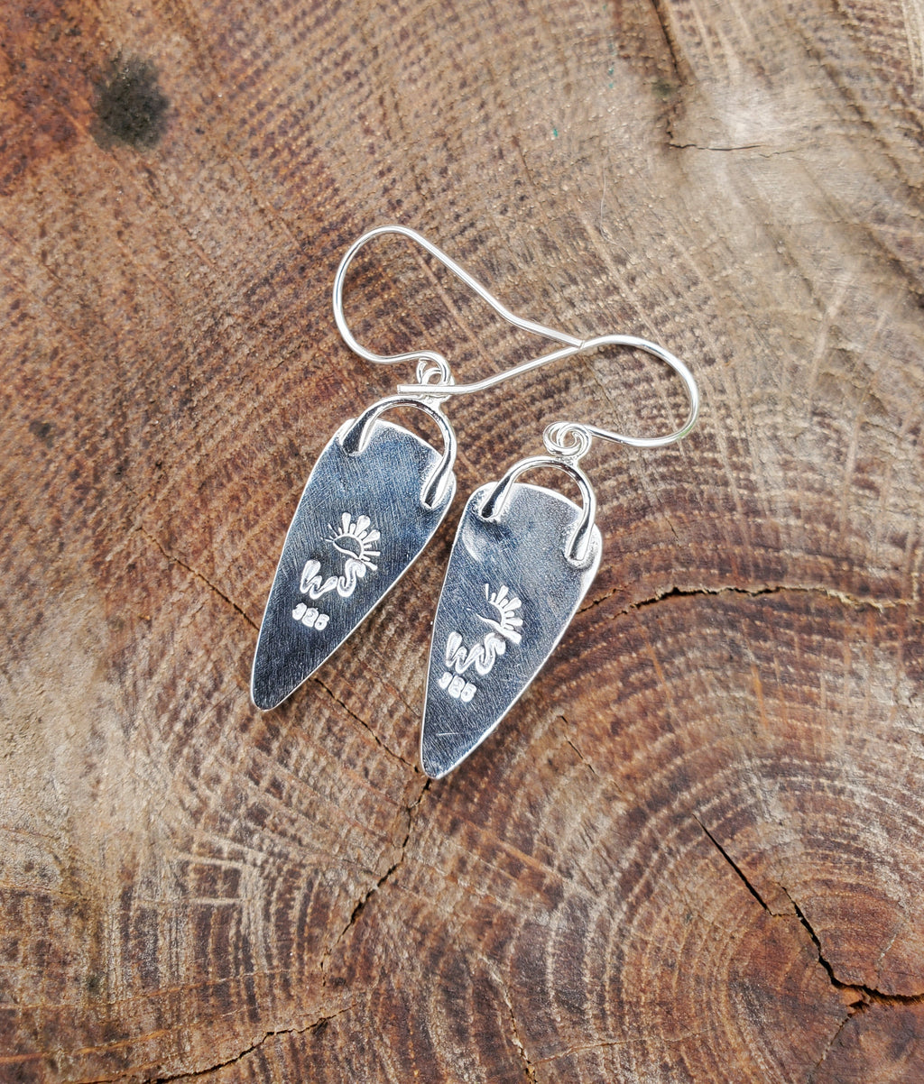 Beautiful Imperial Jasper Dangle Drop Earrings in Solid Sterling Silver!