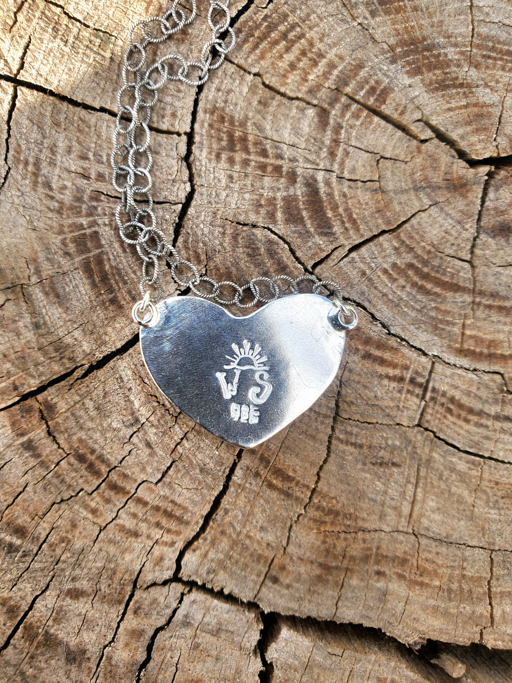 Stone Mountain Turquoise Heart Pendant in Solid Sterling Silver