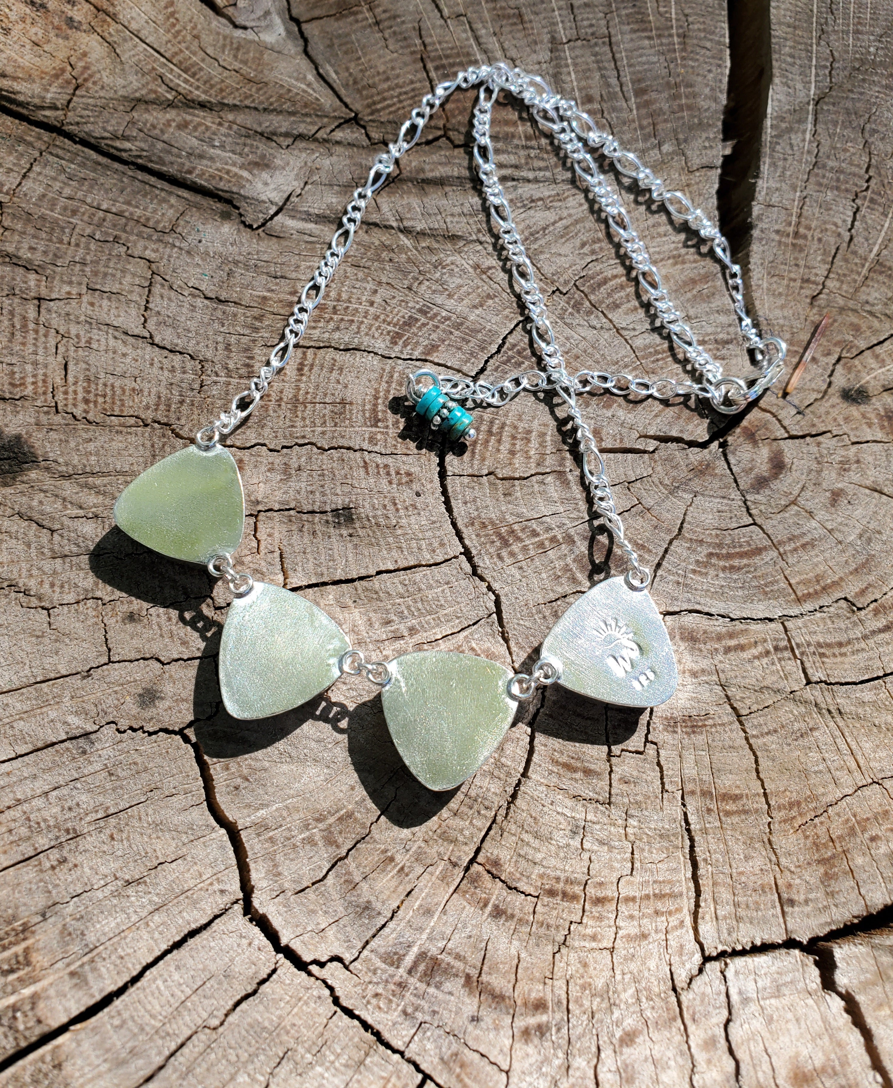 Stunning Sonoran Mountain 4-Stone Statement Necklace in Solid Sterling Silver