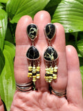 San Pedro and Palomino Dangle Drop Earrings in Solid Sterling Silver