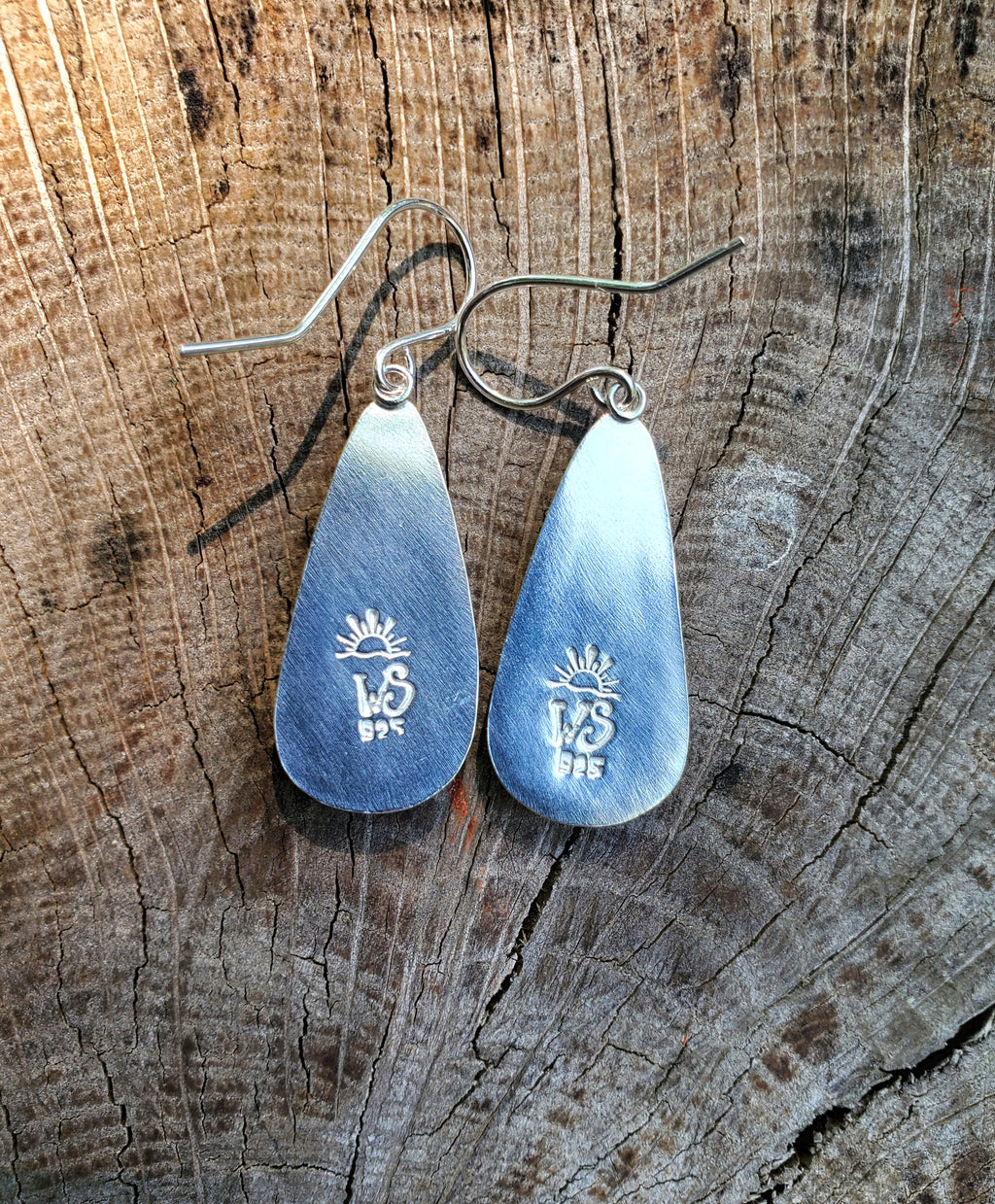 Black Jack Turquoise Dangle Drop Earrings in Solid Sterling Silver