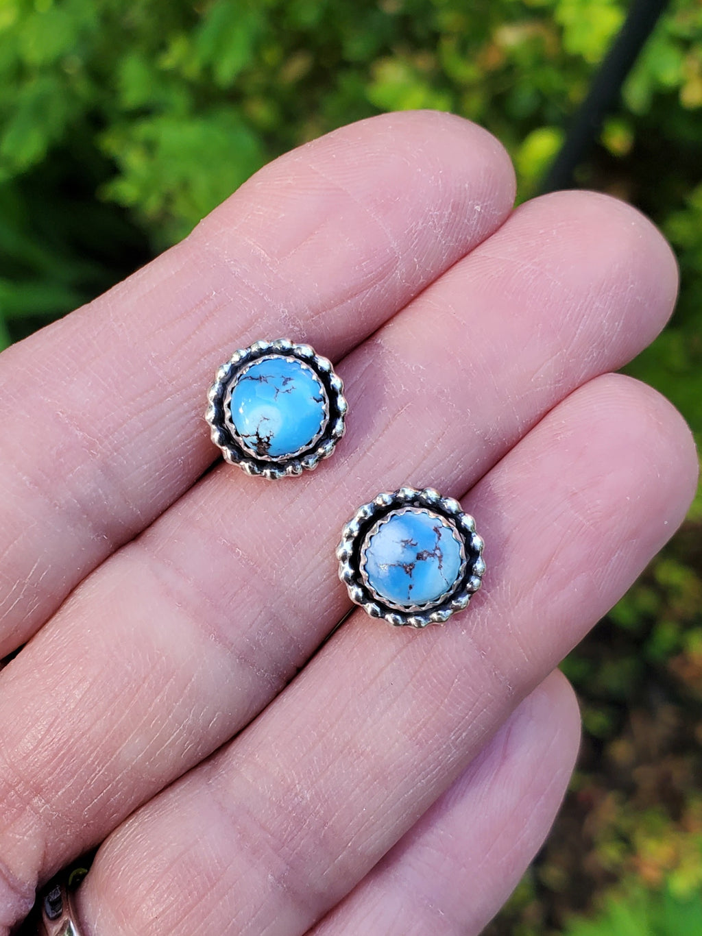 Golden Hills Stud Earrings in Solid Sterling Silver