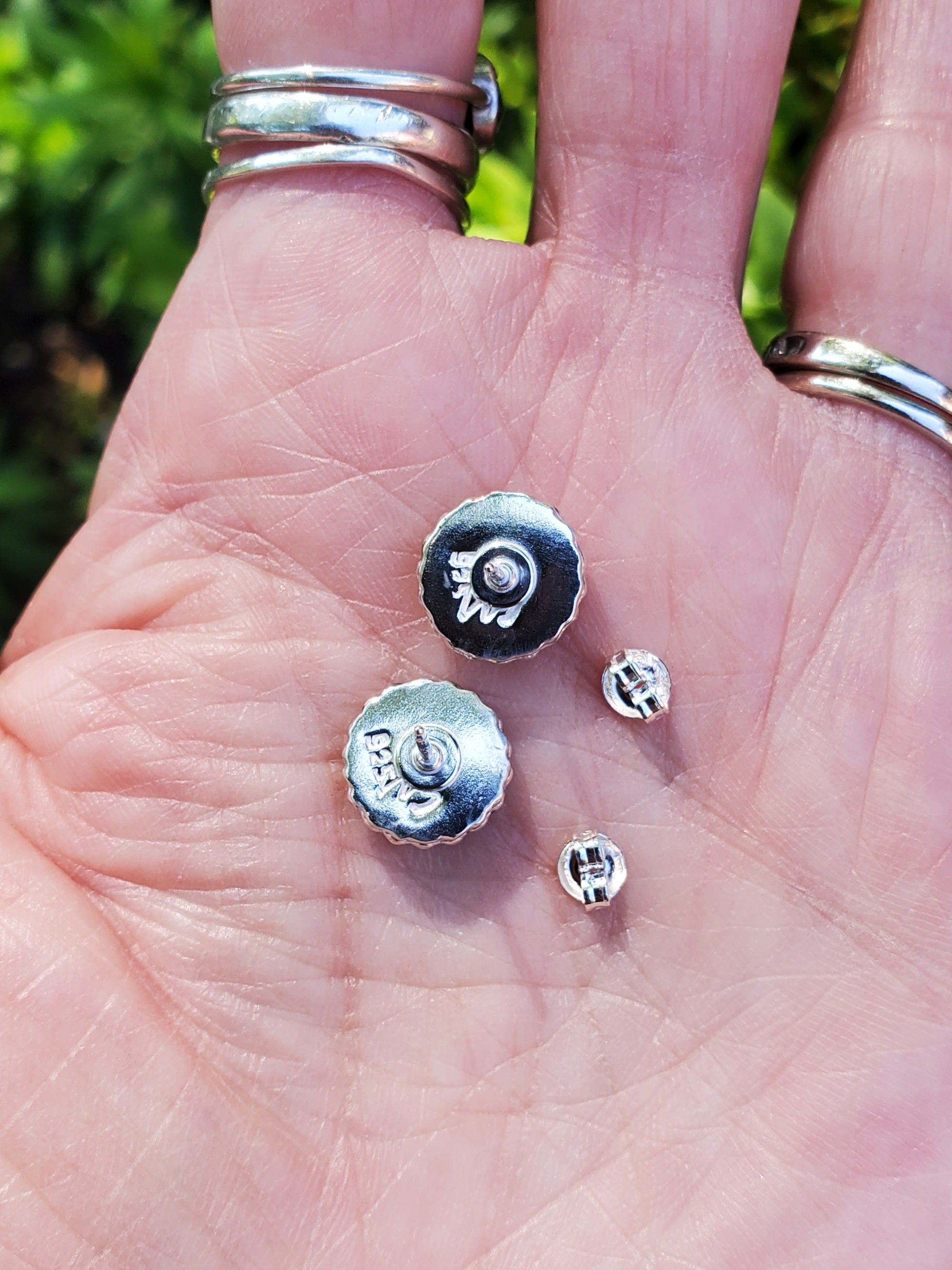 Golden Hills Stud Earrings in Solid Sterling Silver