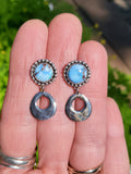 Golden Hills Turquoise Dangle Drop Earrings in Solid Sterling Silver