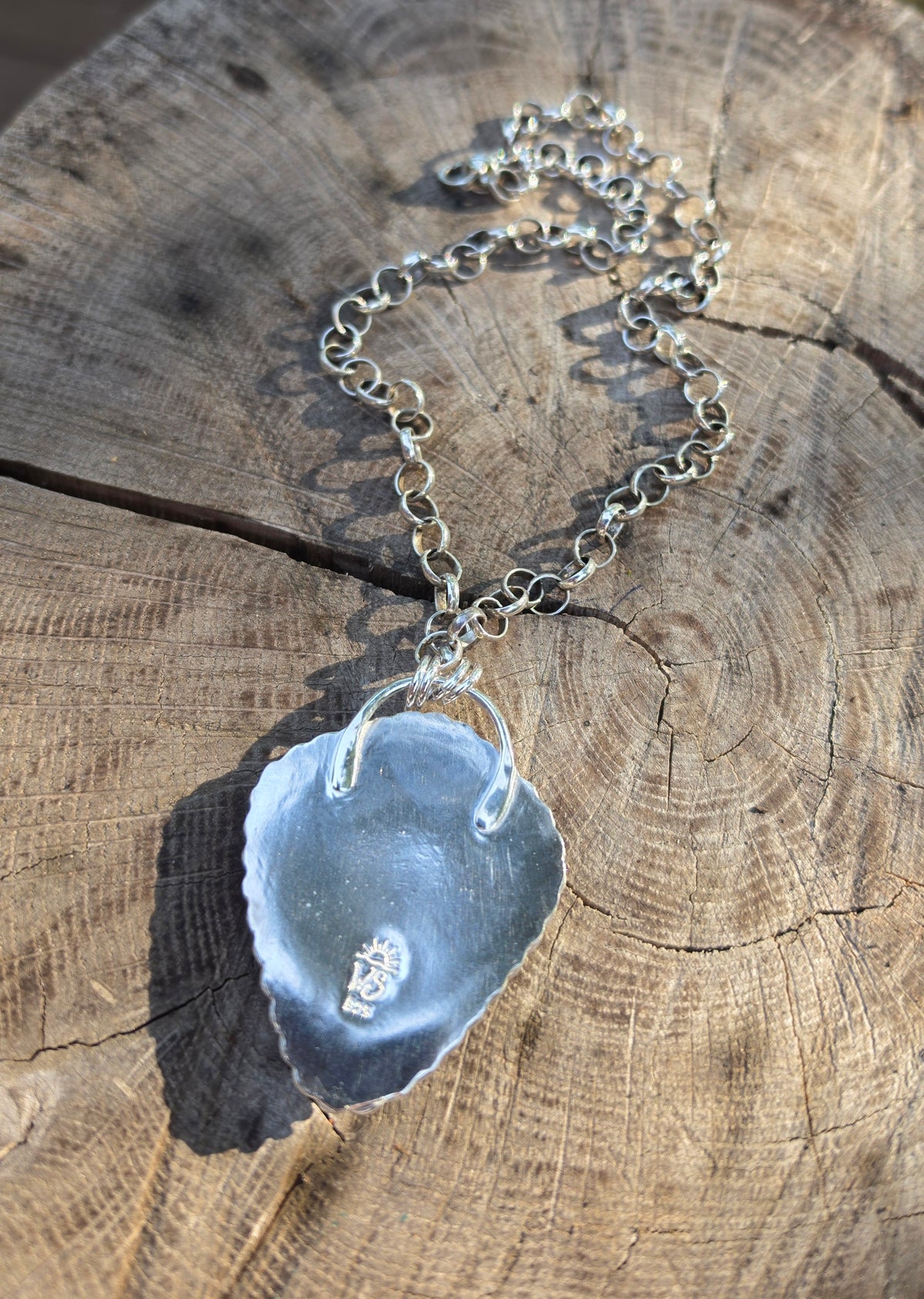 Number 8 Turquoise Statement Pendant Necklace in Solid Sterling Silver